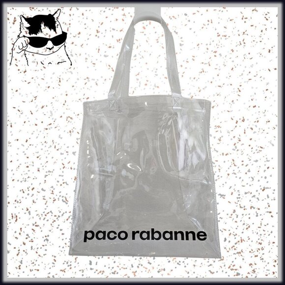 Paco Rabanne Clear Plastic Tote Bag With Handles (NIB) - Picture 1 of 14